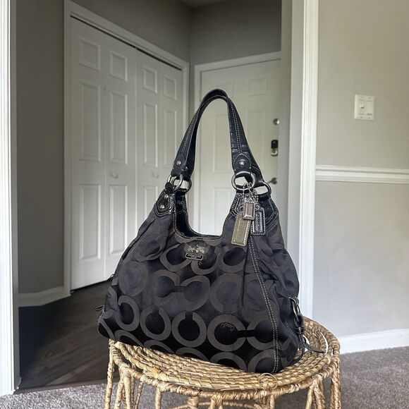 Coach MADISON Hobo Style #F0973-14305 Black Bag + THREE Original Bag Tags - Picture 1 of 16